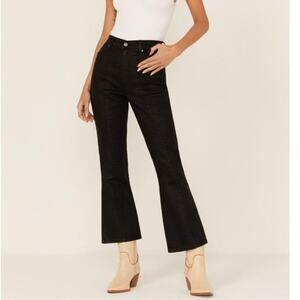 Wrangler x Fender coated black flare jeans